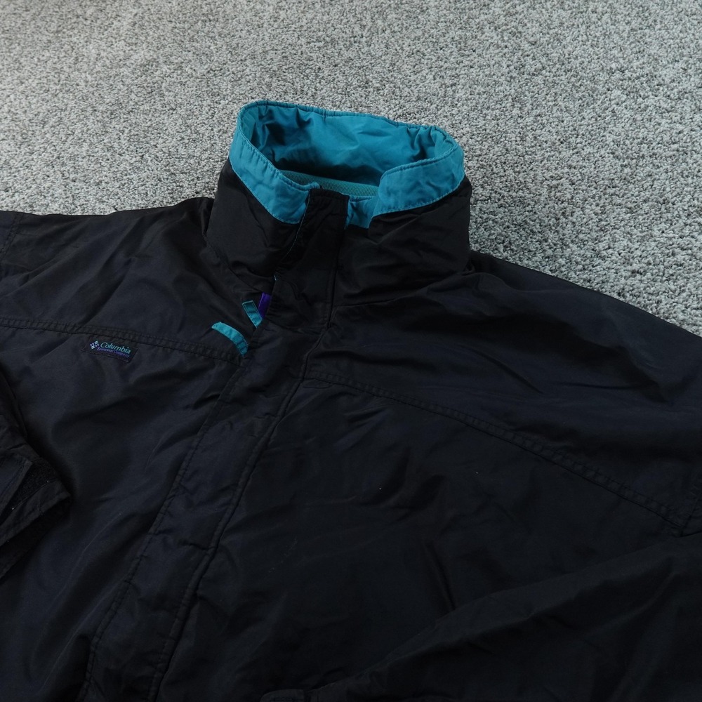 VTG Columbia Jacket Mens 2XL Black Bugaboo Ski Snow Windbreaker Coat Outdoor 90s